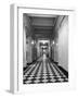 One of the Long Corridors in the State Dept. Building with a Messenger Desk Out in the Hall-Alfred Eisenstaedt-Framed Photographic Print