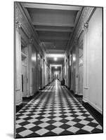 One of the Long Corridors in the State Dept. Building with a Messenger Desk Out in the Hall-Alfred Eisenstaedt-Mounted Photographic Print