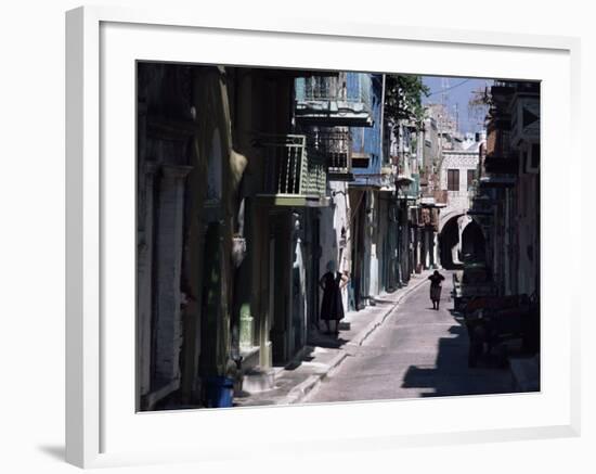 One of the Main Streets, Pyrgi, Chios (Khios), Greek Islands, Greece-David Beatty-Framed Photographic Print