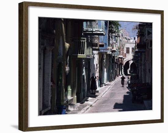 One of the Main Streets, Pyrgi, Chios (Khios), Greek Islands, Greece-David Beatty-Framed Photographic Print