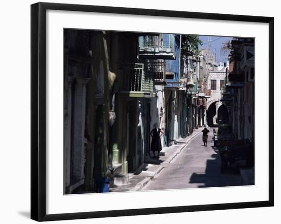 One of the Main Streets, Pyrgi, Chios (Khios), Greek Islands, Greece-David Beatty-Framed Photographic Print