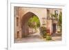 One of the Old Gates to the Village of Noyers Sur Serein in Yonne, Burgundy, France, Europe-Julian Elliott-Framed Photographic Print