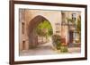 One of the Old Gates to the Village of Noyers Sur Serein in Yonne, Burgundy, France, Europe-Julian Elliott-Framed Photographic Print