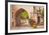 One of the Old Gates to the Village of Noyers Sur Serein in Yonne, Burgundy, France, Europe-Julian Elliott-Framed Photographic Print