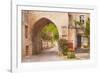 One of the Old Gates to the Village of Noyers Sur Serein in Yonne, Burgundy, France, Europe-Julian Elliott-Framed Photographic Print