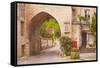 One of the Old Gates to the Village of Noyers Sur Serein in Yonne, Burgundy, France, Europe-Julian Elliott-Framed Stretched Canvas