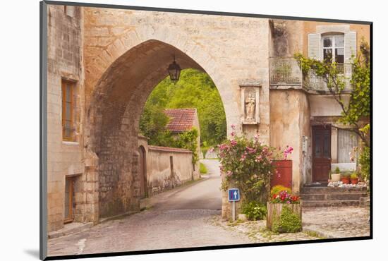 One of the Old Gates to the Village of Noyers Sur Serein in Yonne, Burgundy, France, Europe-Julian Elliott-Mounted Photographic Print