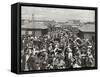 One of the Piers at Blackpool, Lancashire, Packed with Dancing Couples-Peter Higginbotham-Framed Stretched Canvas