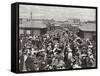 One of the Piers at Blackpool, Lancashire, Packed with Dancing Couples-Peter Higginbotham-Framed Stretched Canvas