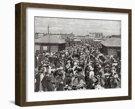 One of the Piers at Blackpool, Lancashire, Packed with Dancing Couples-Peter Higginbotham-Framed Photographic Print