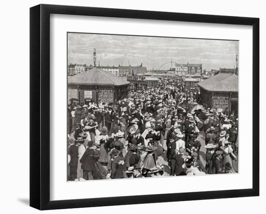 One of the Piers at Blackpool, Lancashire, Packed with Dancing Couples-Peter Higginbotham-Framed Photographic Print