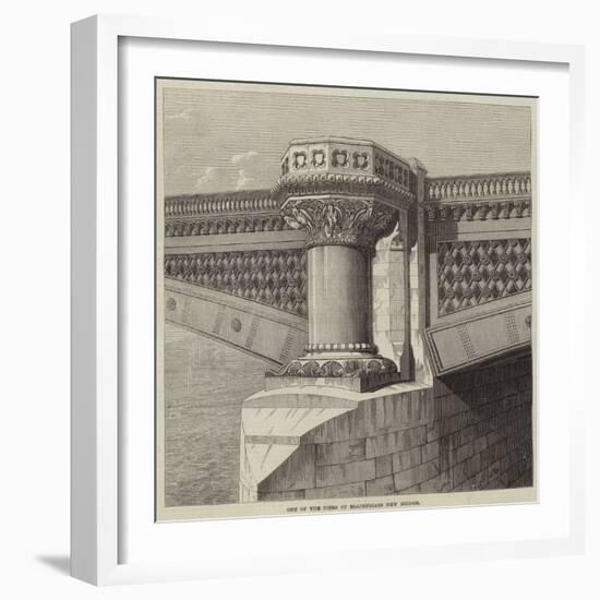 One of the Piers of Blackfriars New Bridge-null-Framed Giclee Print