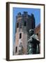 One of the Polygonal Towers and Statue of Julius Caesar, Porta Palatina, Turin, Piedmont, Italy BC-null-Framed Giclee Print