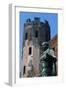 One of the Polygonal Towers and Statue of Julius Caesar, Porta Palatina, Turin, Piedmont, Italy BC-null-Framed Giclee Print