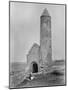 One of the Round Towers and a Section of the Ruins at Clonmacnoise, County Offaly, Ireland, C.1890-Robert French-Mounted Premium Giclee Print