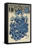One of the Seven Beautiful Courtesans of the Ebiya House, C. 1808-1829-Utagawa Kunisada-Framed Stretched Canvas