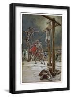 One of the Soldiers with a Spear Pierced His Side, Illustration for 'The Life of Christ', C.1886-94-James Tissot-Framed Giclee Print