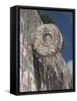 One of the Stone Hoops in the Great Ball Court, Chichen Itza, Yucatan-Richard Maschmeyer-Framed Stretched Canvas
