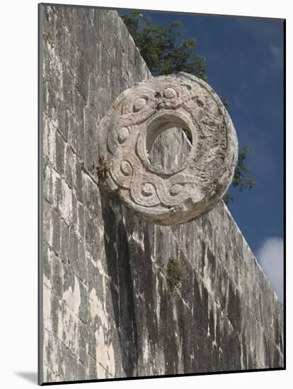 One of the Stone Hoops in the Great Ball Court, Chichen Itza, Yucatan-Richard Maschmeyer-Mounted Photographic Print