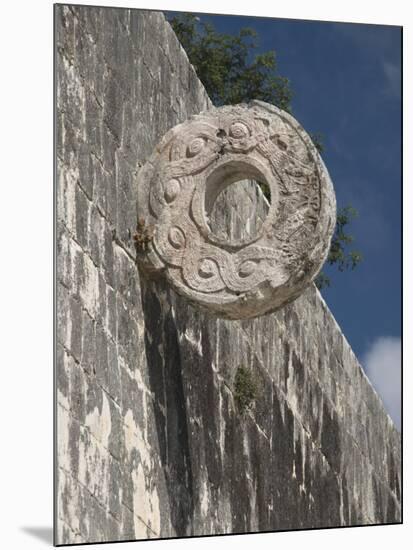 One of the Stone Hoops in the Great Ball Court, Chichen Itza, Yucatan-Richard Maschmeyer-Mounted Photographic Print