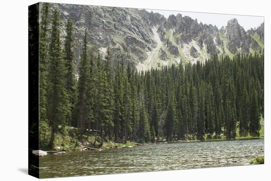 One of the Trampas Lakes High in the Pecos Wilderness, Sangre De Cristo Mountains-null-Stretched Canvas