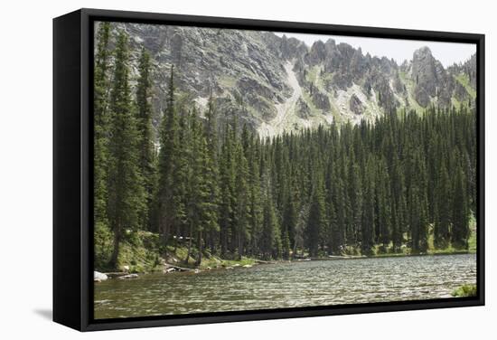 One of the Trampas Lakes High in the Pecos Wilderness, Sangre De Cristo Mountains-null-Framed Stretched Canvas