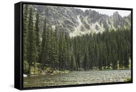 One of the Trampas Lakes High in the Pecos Wilderness, Sangre De Cristo Mountains-null-Framed Stretched Canvas