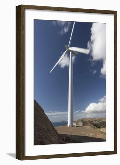 One of the Turbines with a Person for Scale-Nick-Framed Photographic Print