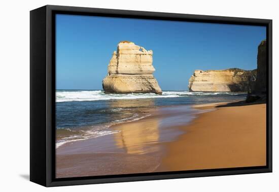 One of the Twelve Apostles and Southern Ocean, Twelve Apostles National Park, Port Campbell-Richard Nebesky-Framed Stretched Canvas