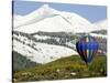 One of the Twelve Hot Air Balloons Takes Flight at Mount Crested Butte, Colorado-null-Stretched Canvas