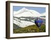 One of the Twelve Hot Air Balloons Takes Flight at Mount Crested Butte, Colorado-null-Framed Premium Photographic Print