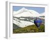 One of the Twelve Hot Air Balloons Takes Flight at Mount Crested Butte, Colorado-null-Framed Premium Photographic Print