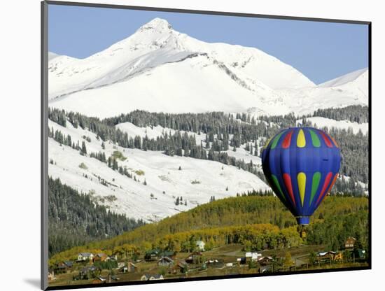 One of the Twelve Hot Air Balloons Takes Flight at Mount Crested Butte, Colorado-null-Mounted Photographic Print