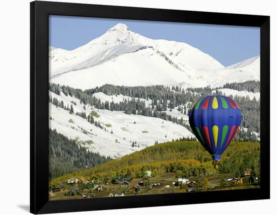 One of the Twelve Hot Air Balloons Takes Flight at Mount Crested Butte, Colorado-null-Framed Photographic Print