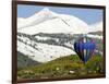 One of the Twelve Hot Air Balloons Takes Flight at Mount Crested Butte, Colorado-null-Framed Photographic Print