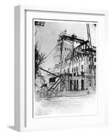 One of the Wings of the Capitol Near Completion, Washington Dc, USA, C1860-MATHEW B BRADY-Framed Giclee Print