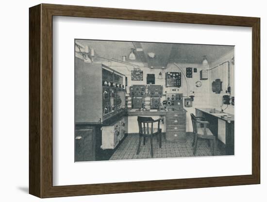 'One of the Wireless Cabins in a modern liner', 1936-Unknown-Framed Photographic Print