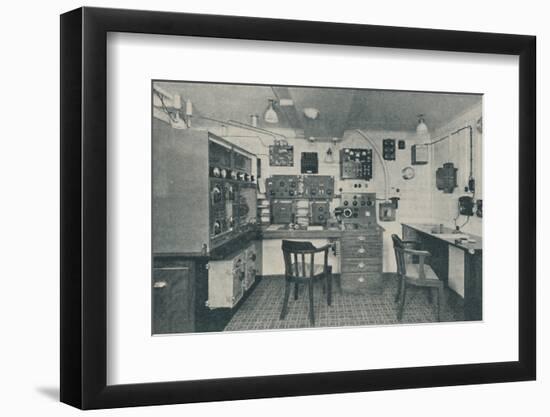 'One of the Wireless Cabins in a modern liner', 1936-Unknown-Framed Photographic Print