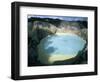 One of Three Crater Lakes at the Summit of Kelimutu Volcano Near Moni-Robert Francis-Framed Photographic Print