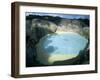 One of Three Crater Lakes at the Summit of Kelimutu Volcano Near Moni-Robert Francis-Framed Photographic Print