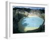 One of Three Crater Lakes at the Summit of Kelimutu Volcano Near Moni-Robert Francis-Framed Photographic Print