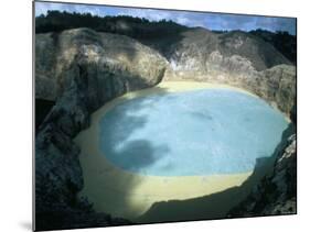 One of Three Crater Lakes at the Summit of Kelimutu Volcano Near Moni-Robert Francis-Mounted Photographic Print