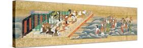 One of Three Miniature Handscrolls Depicting the Story of Taishokkan (The Great Woven Cap)-null-Stretched Canvas
