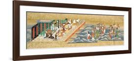 One of Three Miniature Handscrolls Depicting the Story of Taishokkan (The Great Woven Cap)-null-Framed Premium Giclee Print