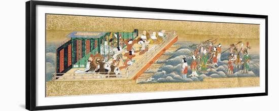 One of Three Miniature Handscrolls Depicting the Story of Taishokkan (The Great Woven Cap)-null-Framed Premium Giclee Print