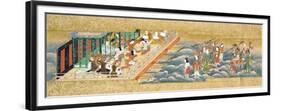 One of Three Miniature Handscrolls Depicting the Story of Taishokkan (The Great Woven Cap)-null-Framed Premium Giclee Print