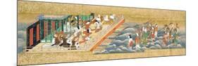 One of Three Miniature Handscrolls Depicting the Story of Taishokkan (The Great Woven Cap)-null-Mounted Premium Giclee Print