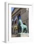 One of Two Bronze Lion Statues Outside the Art Institute of Chicago-Amanda Hall-Framed Photographic Print