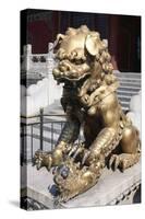 One of Two Bronze Lions Guarding Gate of Heavenly Purity (Unesco World Heritage List-null-Stretched Canvas