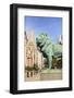 One of Two Iconic Bronze Lion Statues Outside the Art Institute of Chicago, Chicago, Illinois, USA-Amanda Hall-Framed Photographic Print